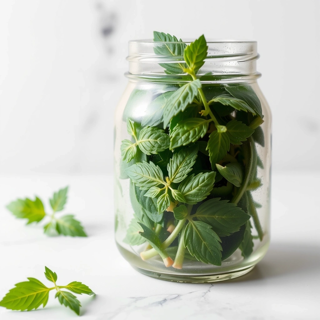 Kräuter in Glas